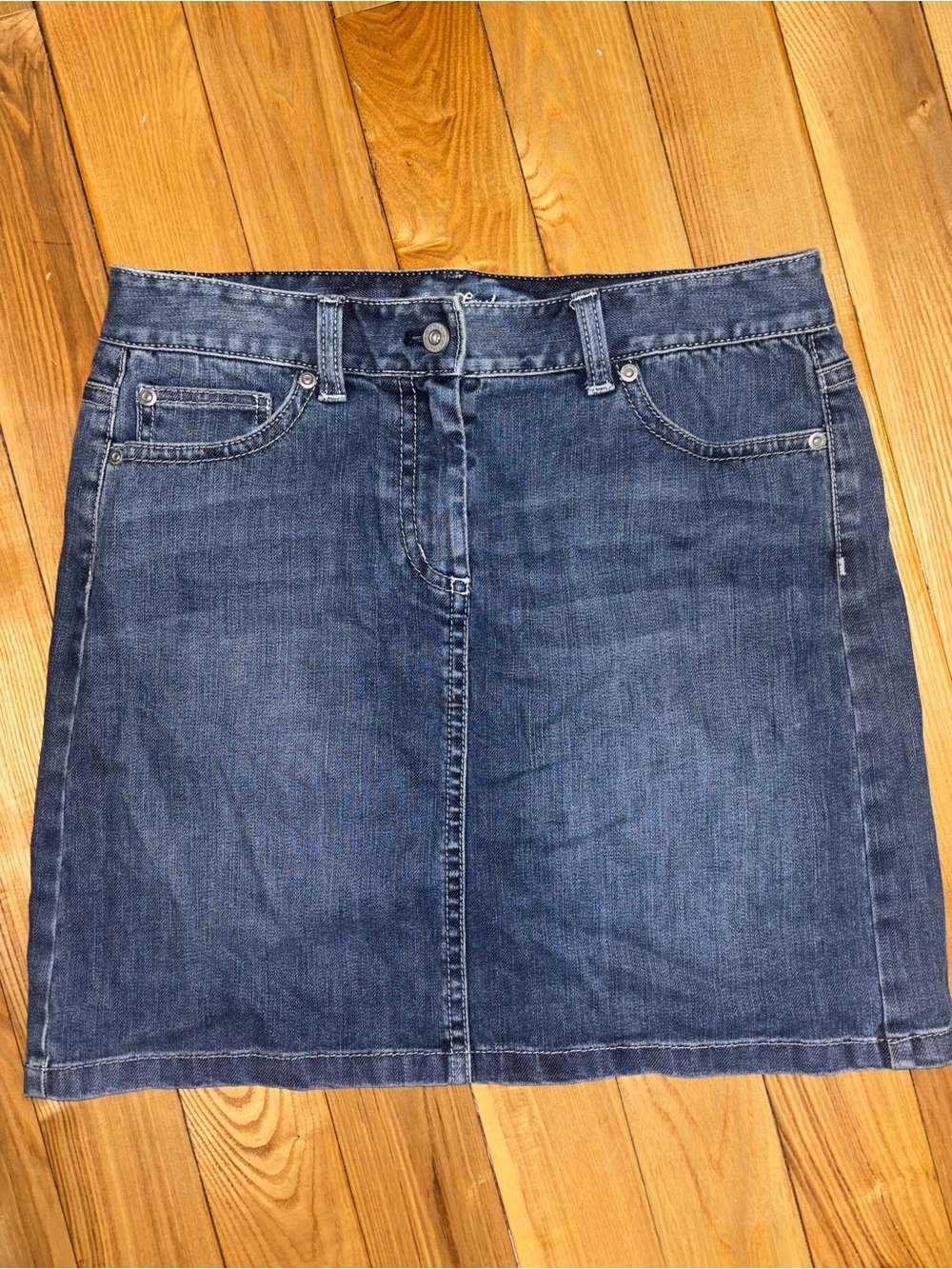 Ann Taylor Dark Blue Denim Mini Skirt